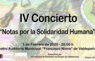 A la venta las entradas del IV Concierto ‘Notas por la Solidaridad Humana’ en Valdepeñas