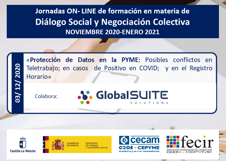 FECIR ORGANIZA, EL 3 DE DICIEMBRE, UNA WEBINAR SOBRE PROTECCIÓN DE DATOS EN NUEVAS SITUACIONES LABORALES, COMO EL TELETRABAJO, LA PANDEMIA DE COVID-19 O EL REGISTRO DE JORNADA HORARIA