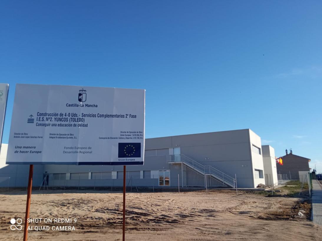 El Gobierno regional licita las obras de ampliación de la tercera Fase del IESO ‘El Melgar’ de Yuncos por un importe de más de dos millones y medio de euros