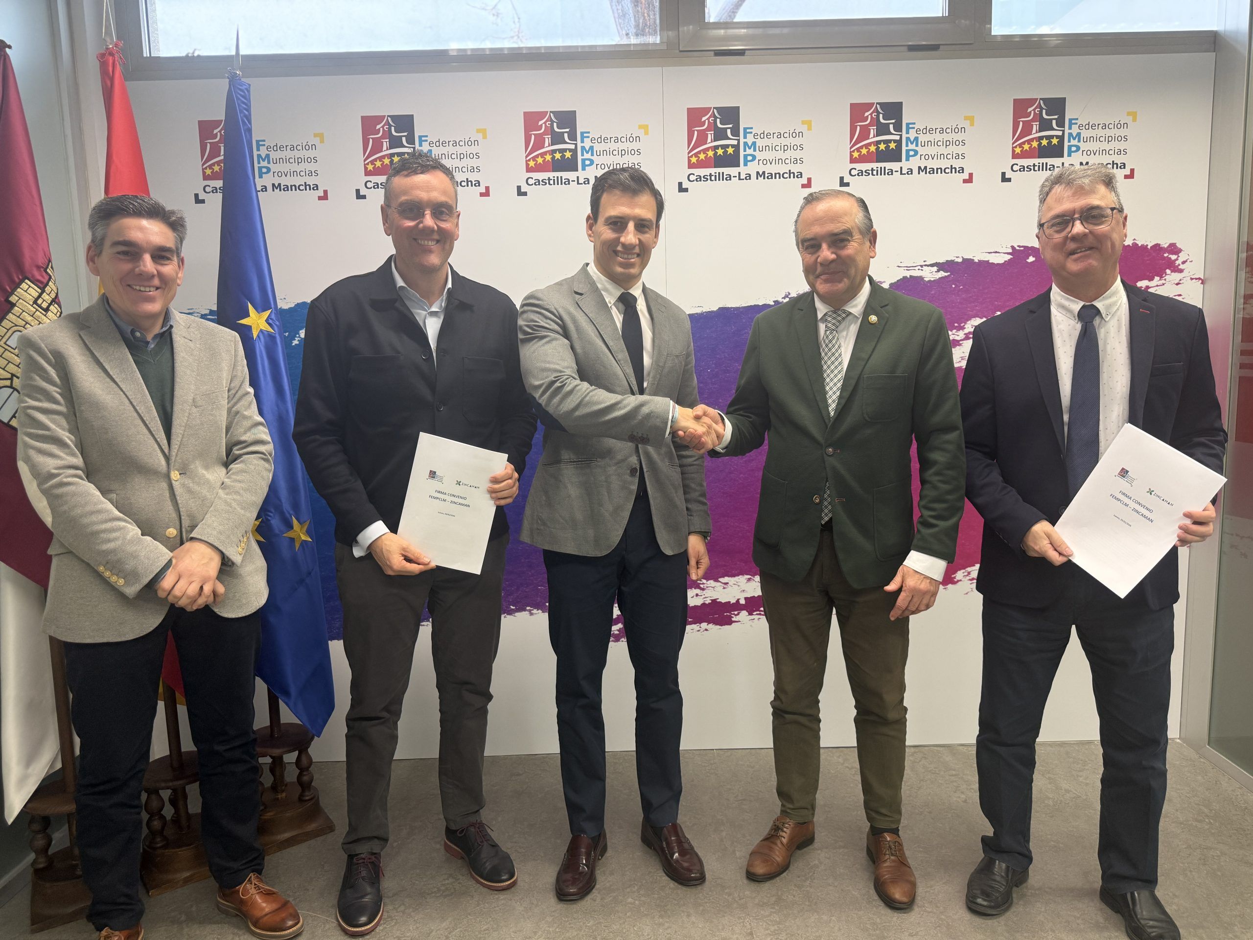 La FEMPCLM y ZINCAMAN firman un convenio para impulsar y profesionalizar los polígonos industriales de Castilla-La Mancha