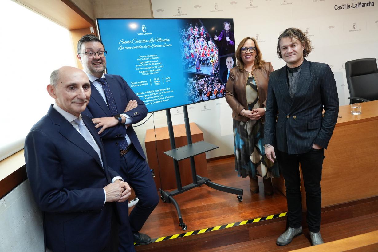 El Gobierno regional impulsa el concierto ´Siente Castilla-La Mancha, los cinco sentidos de la Semana Santa´ que tendrá lugar el 28 de febrero en Toledo