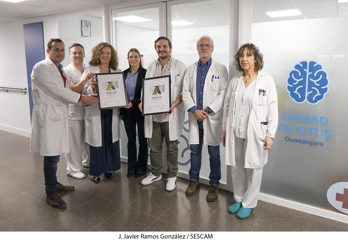 El Hospital Universitario de Guadalajara obtiene un importante reconocimiento internacional por su excelencia en la atención al ictus