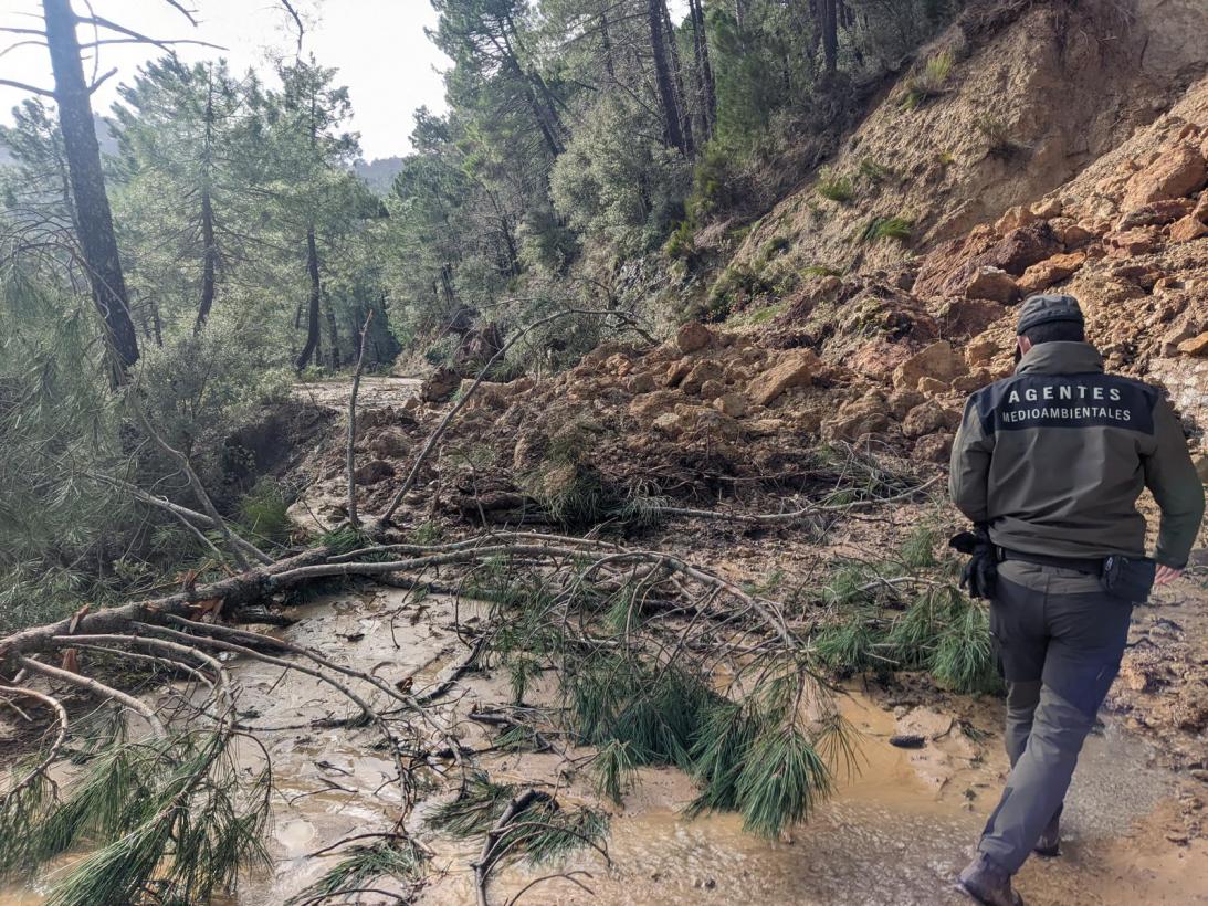El Gobierno regional trabaja en la recuperación de los accesos al nacimiento del río Mundo tras el excepcional episodio de lluvias registrado este invierno