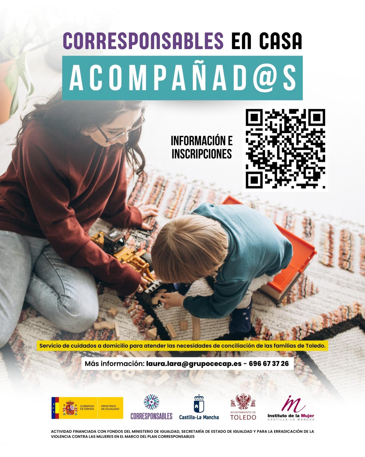 La concejalía de Asuntos Sociales pone en marcha el servicio gratuito de cuidados a domicilio 'Corresponsables en Casa y Acompañad@s'